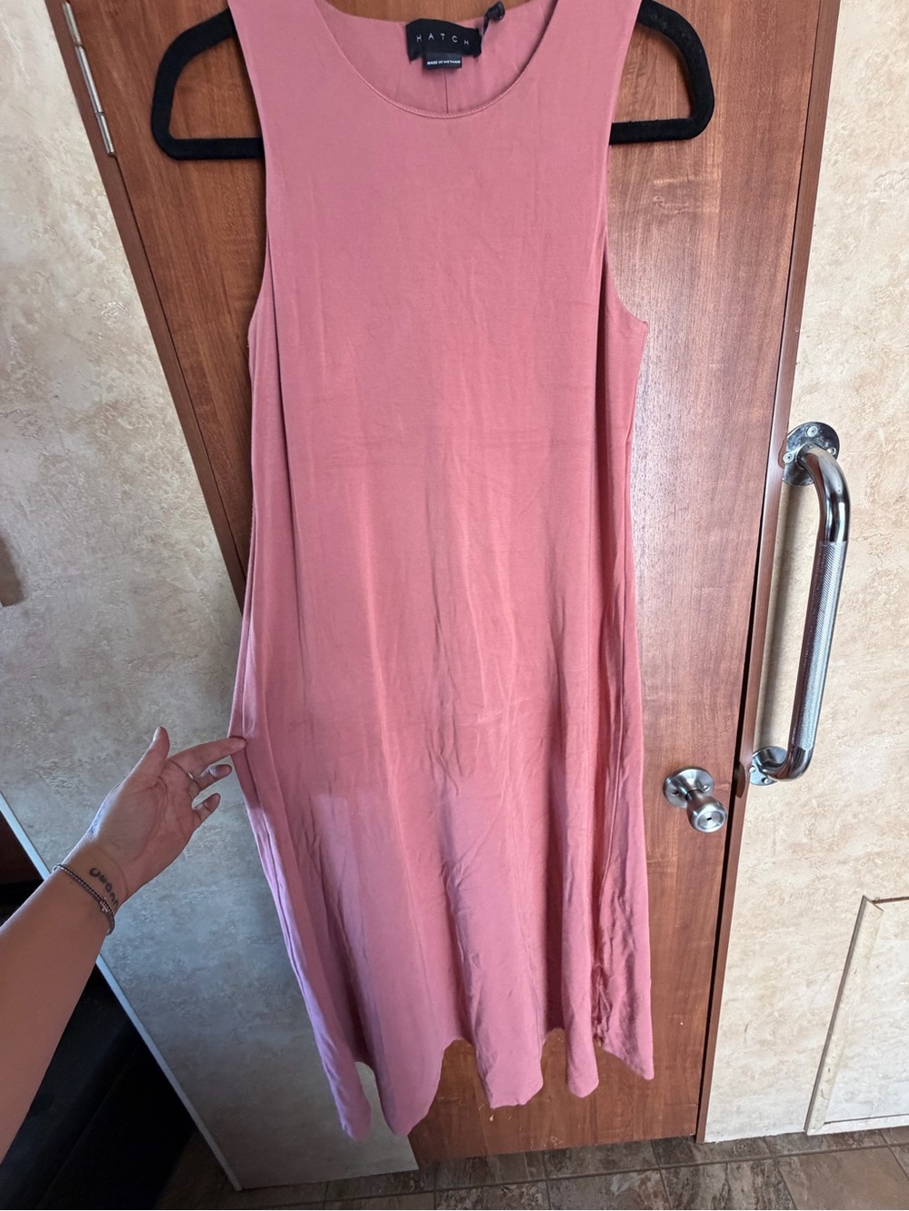 Hatch Maternity Sleeveless Pink Midi Dress Size 2 NWT